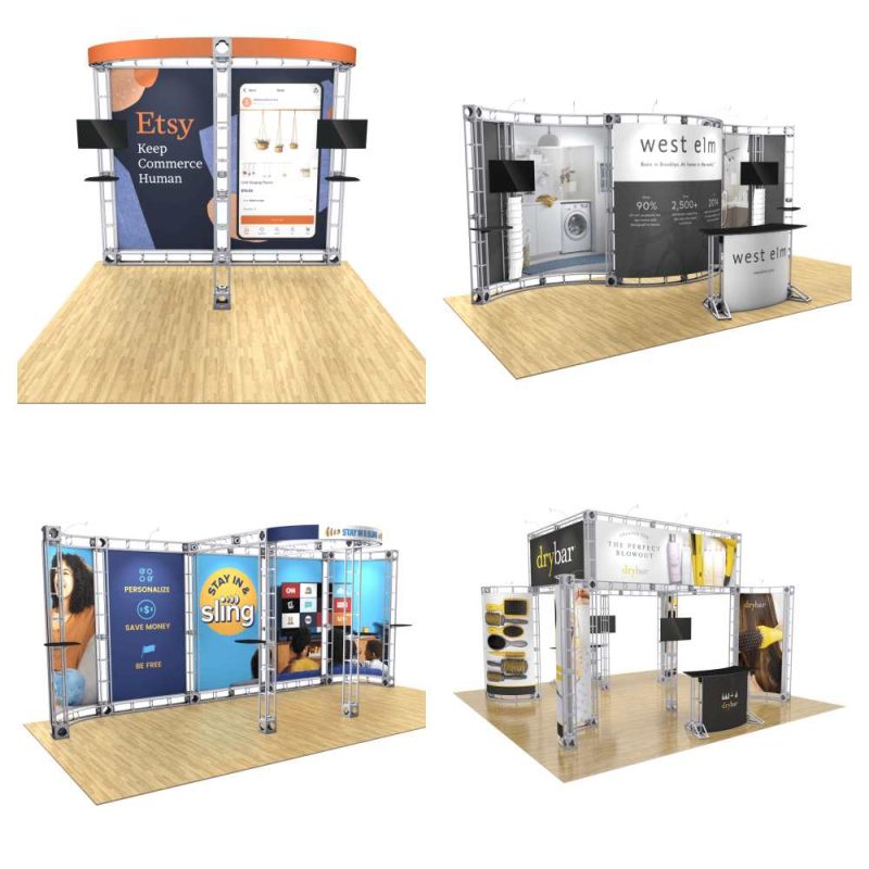 Four Types of Aluminum Truss Exhibition Booths For Displays